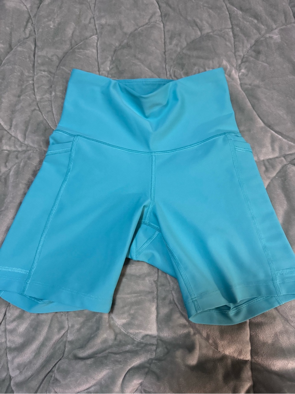 Old Navy Bright Turquoise High-Waist Bike Shorts size XS